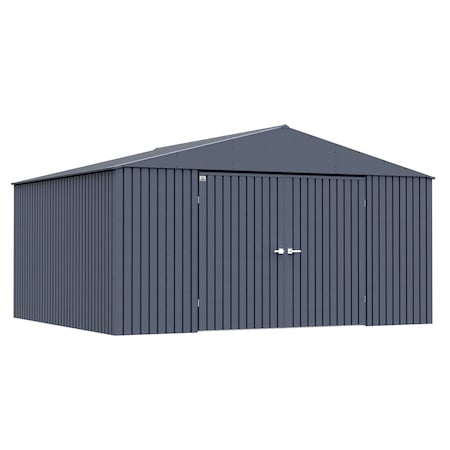 Arrow Storage Products Elite Galvalume Steel Premium Shed Storage Shed, 12 ft x 16 ft, Blue Grey EG1412AN